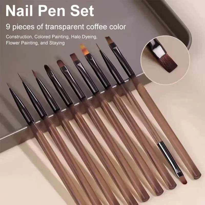 Furniture Hardware Nails - 9Pcs Multi Head Nail Art Brush