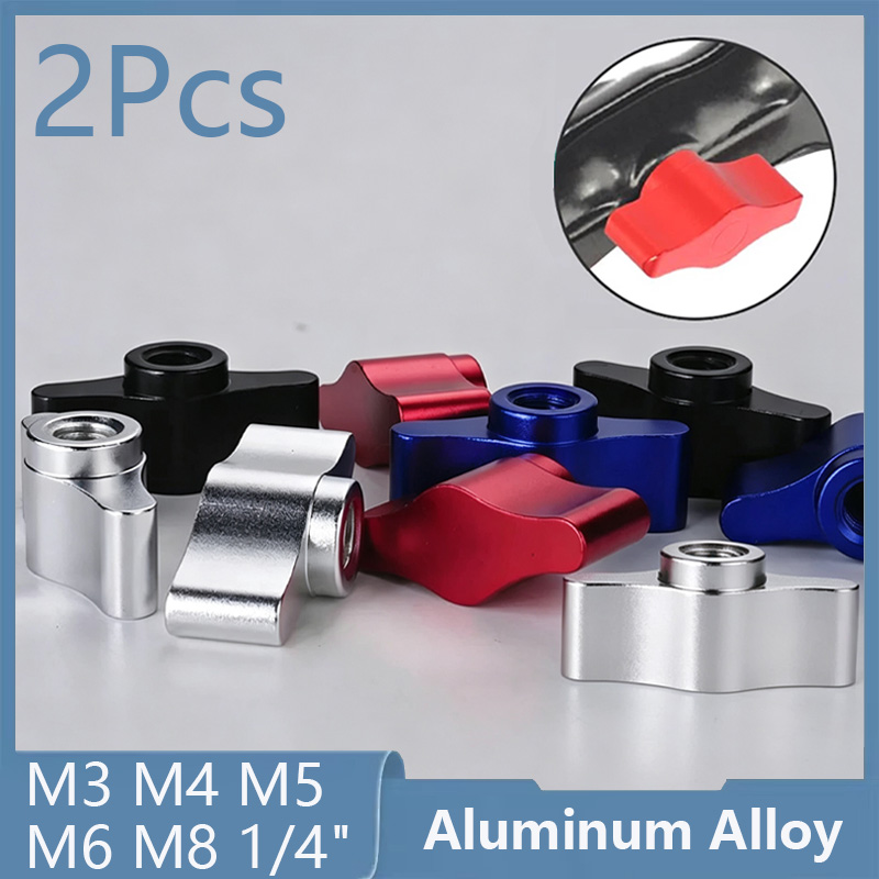 Cam Lock Nut - 2pcs Adjustable Tee Wing Aluminum Alloy
