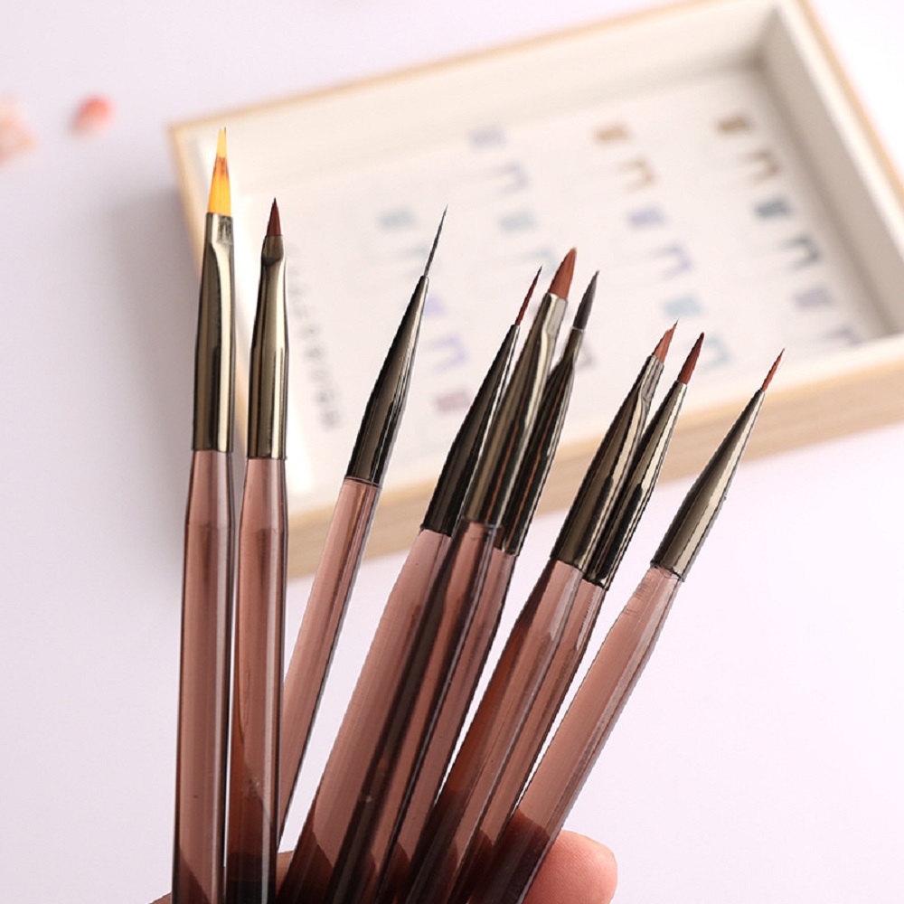 9Pcs Multi Head Nail Art Brush - огляд і ціна Furniture Hardware Nails