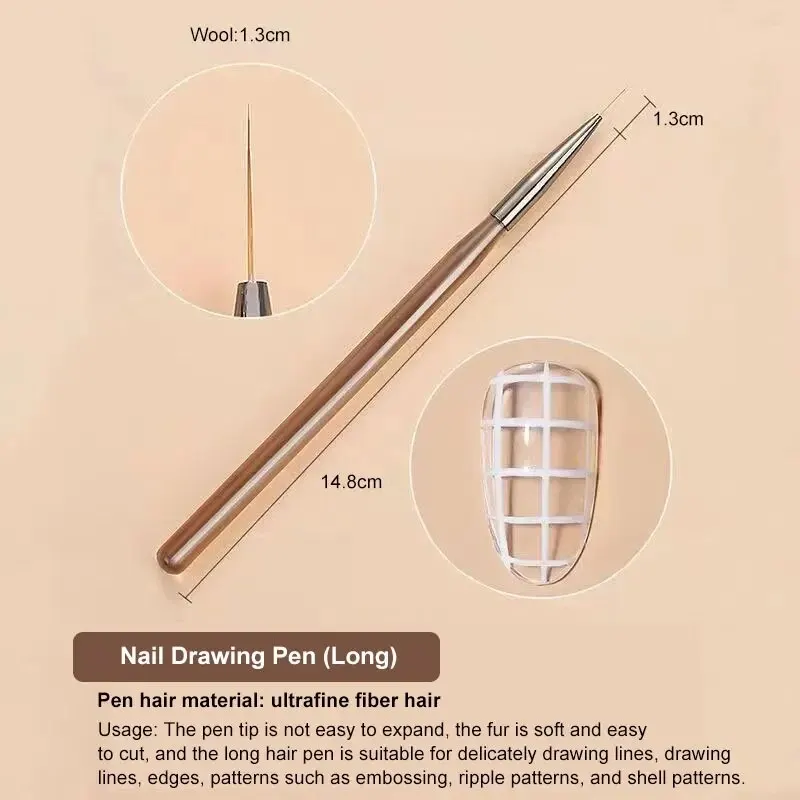 9Pcs Multi Head Nail Art Brush - огляд і ціна Furniture Hardware Nails