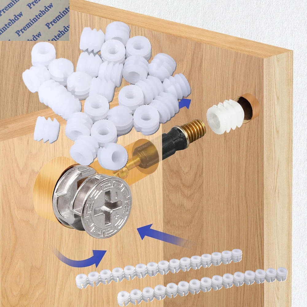 1000Pcs Plastic Zinc M6 Insert - огляд і ціна Cam Lock Nut