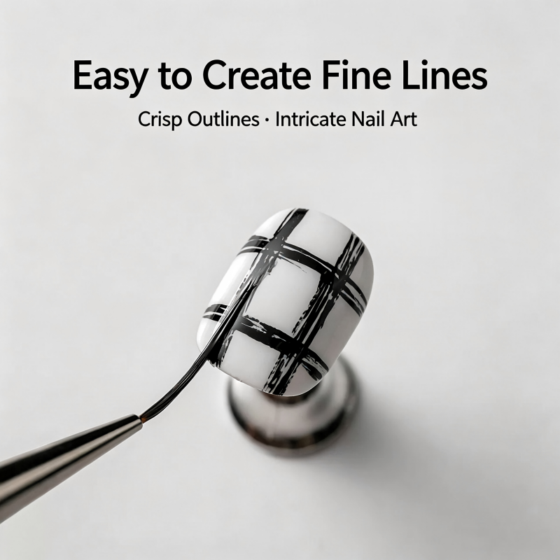 Ultra‑Fine Nail Liner Brush 6‑ - огляд і ціна Furniture Hardware Nails