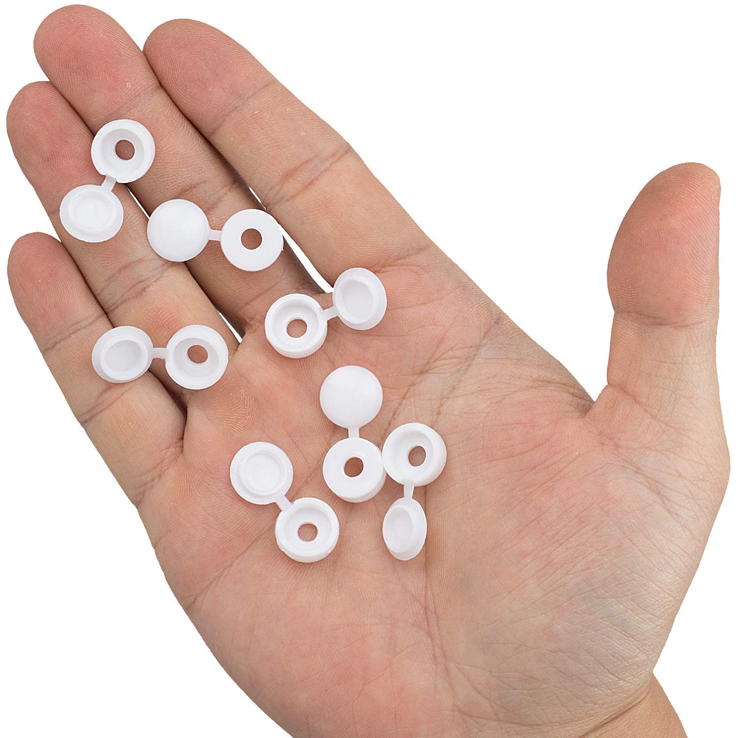 White Hinged Plastic Screw Cap - огляд і ціна Furniture Hardware Nut