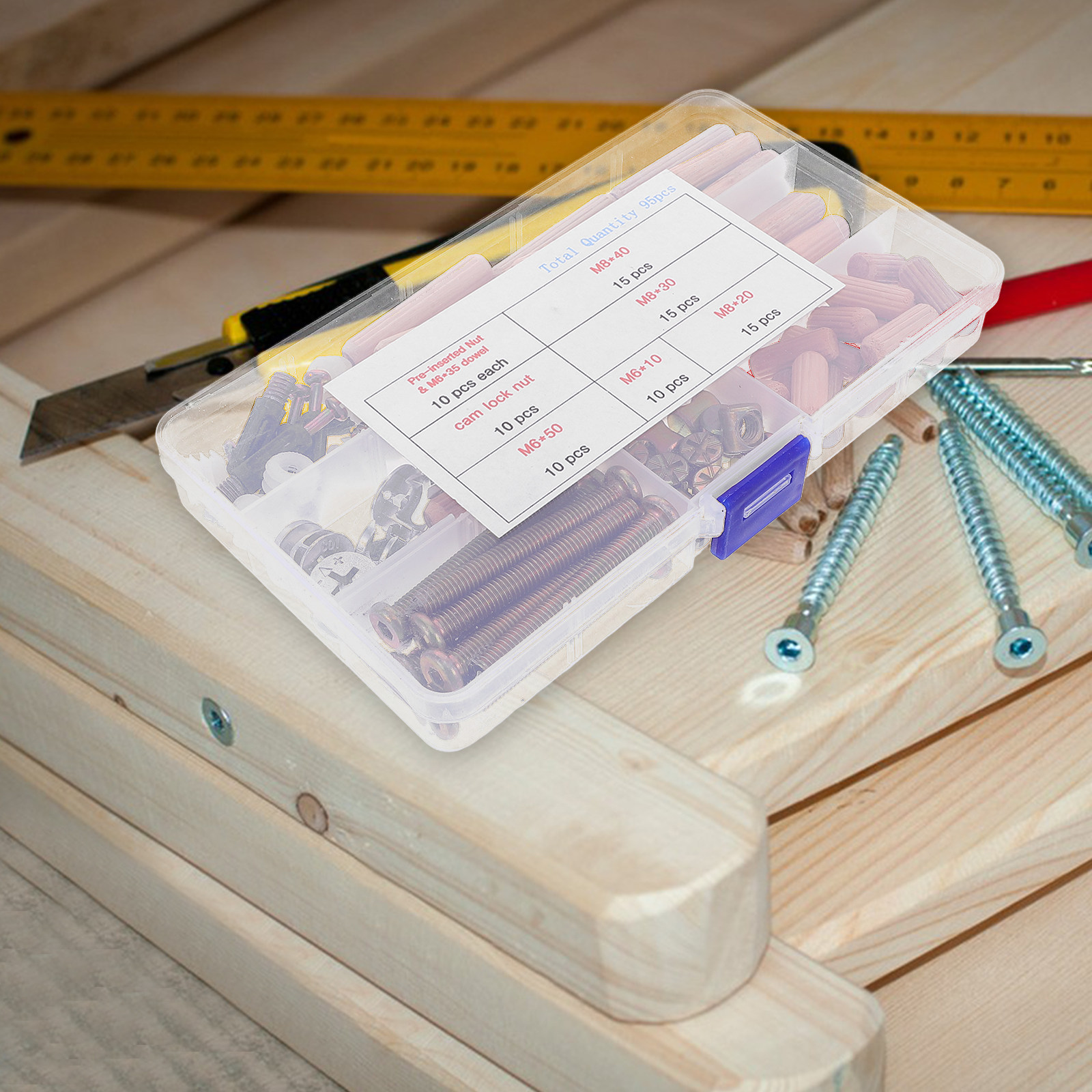 95Pcs Bunk Bed Hardware Connec - огляд і ціна Furniture Hardware Nut
